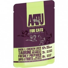 AATU Паучи для кошек Утка и Куриная Печень (FOR CATS DUCK & CHICKEN LIVER). Вес: 85 г